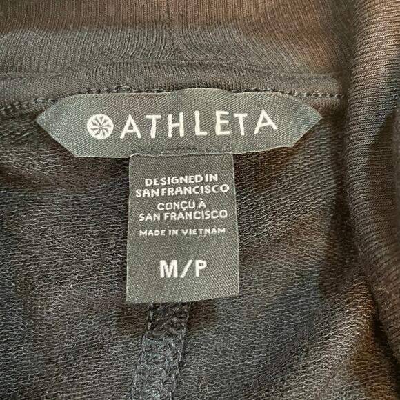 Athleta Black Long Sleeve Open Front Cardigan Wrap Sweater Jacket Women’s M - Picture 3 of 9